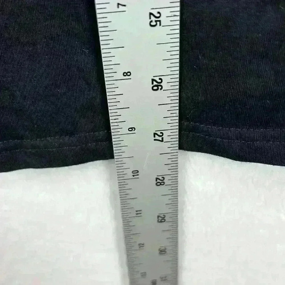 Miholl V Neck Top Women's XL Black Long Sleeves Sheer Stripes - Picture 6 of 7